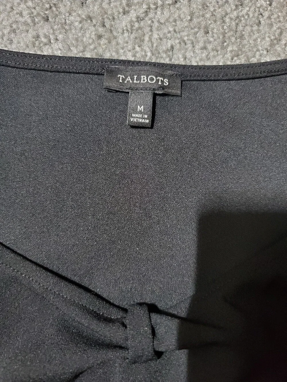 Talbots Black Sleeveless Twist-Neck Tank